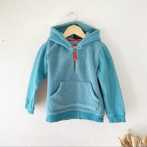 Mini Boden Blue Sherpa Hoodie